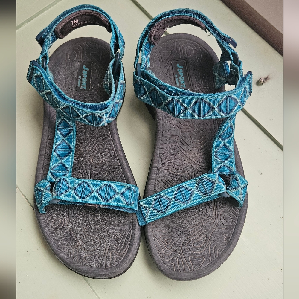 JSport Women's Sz 7 Teal Sandals